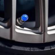 4 Tampas de Válvula Azul Diamante Esférico - Estilo Clássico Universal para Carros, Motos e Mais - imagem 5
