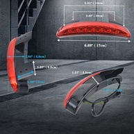 Luz Traseira LED para Harley Davidson Sportster: Freio e Placa com Design Exclusivo (Concha Vermelha) - imagem 4