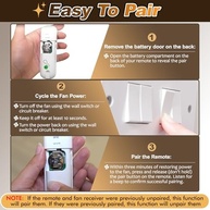 Controle Remoto Hunter 99813 - 434 MHz para Ventilador de Teto com 3 Velocidades - imagem 5