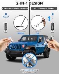 Tinta de Retoque PBJ/MBJ Hydro Blue/Laser Blue Pearl para Jeep - Caneta 2 em 1 com Pincel para Reparos Fáceis - imagem 3