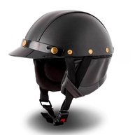 Capacete Coquinho Aberto Estilo Retrô com Óculos Integrado para Motos - imagem 5