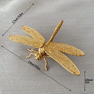 Escultura de Libélula Dourada - Estatueta de Metal para Decoração de Mesa e Jardim - imagem 2