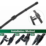Kit 2 Palhetas Limpador Parabrisa Premium para BMW 3 Series E90 E91 (2005-2009) - Borracha Natural Side Lock - imagem 4