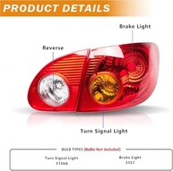 Kit Faróis e Lanternas Traseiras Cromadas para Toyota Corolla 2003-2008: Visual Renovado e Segurança - imagem 4