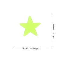 Adesivos de Teto que Brilham no Escuro - 100 Estrelas Luminosas 3D para Decoração de Quarto, Verde - imagem 2