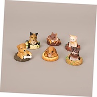 Conjunto de Modelos de Cães Decorativos - Estátuas Fofas para Mesa, Escritório e Carro - imagem 5