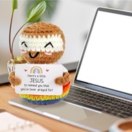 Mini Jesus de Crochê Fofo - Presente Inspirador de Fé e Encorajamento para Mulheres, Homens e Amigos - imagem 5