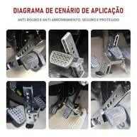 Trava de Segurança Anti-Roubo para Pedais de Carro | Proteção Robusta para Freio e Acelerador - imagem 5