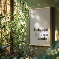 Quadro Decorativo Frase Motivacional com Moldura - Arte Tipográfica Inspiradora para Parede Moderna - imagem 1