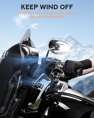 Protetores de Mão PBYMT Preto Brilhante para Harley Davidson - Estilo Caixão (Cabo) - imagem 4