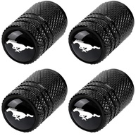 Tampas de Válvula de Pneu Premium para Ford Mustang - Proteção e Estilo em Metal Preto (4 Peças) - imagem 2