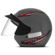 Capacete Aberto Mixs UP Prata: Segurança e Estilo para Sua Jornada - imagem 1