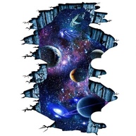 Decalques de Parede Espaciais 3D para Quarto Infantil - Galaxy 3D Adesivos Removíveis 58x89 cm - imagem 2