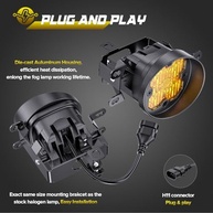 Luzes de Neblina LED Amarelas para Toyota: Tacoma, Tundra, 4Runner, Siena, Corolla e Mais (SAE Aprovado) - imagem 5