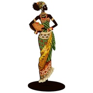 KIT C/2 Enfeites Decorativos Mesa Mulher Africana Negra - Estilo e Identidade para Sua Casa - imagem 5