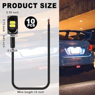 Kit 10 Luzes de Placa LED 12V Alumínio - Iluminação Brilhante para Carros, Motos e Trailers - imagem 3