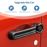 Acabamento Maçaneta Fibra de Carbono para Dodge Nitro e Jeep Liberty 2007-2012 (4 Peças) - imagem 5
