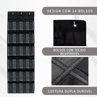 Organizador Suspenso de Porta com 24 Divisórias – Solução Vertical para Sapatos, Acessórios e Mais - imagem 4