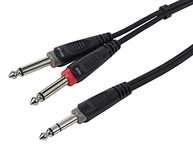 Cabo Adaptador Monoprice TRS para 2x TS 0.6cm (2m) - Conexão Profissional e Durável - imagem 2