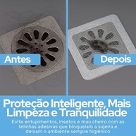 Kit Tela Adesiva para Ralo 10 ou 50 Unidades – Protetor Anti-Inseto para Banheiro e Pia Premium MyBrins - imagem 4
