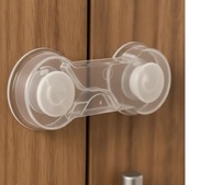 Kit 6 Travas de Segurança Transparentes para Portas, Gavetas e Geladeiras com Adesivo 3M - imagem 5
