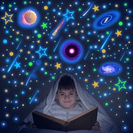 518 Adesivos que Brilham no Escuro - Estrelas e Planetas para Decoração de Quarto Infantil e Galáxia - imagem 5