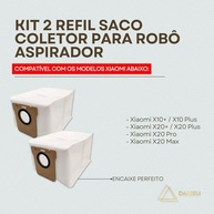 Kit 2 Refil Saco Coletor para Robô Aspirador X10/X20 Plus - Alta Resistência e Encaixe Perfeito DAZZELI - imagem 4