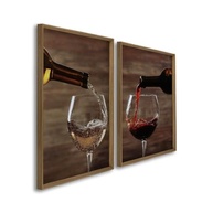 Quadros Decorativos Vinho Branco & Tinto - Elegância para Ambientes Gourmet - imagem 2