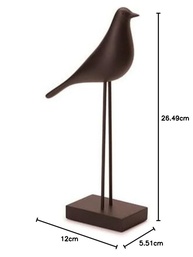 Escultura Pássaro em Poliresina Preta - Decoração Elegante e Sofisticada para Ambientes - imagem 2