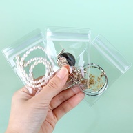 Organizador de Joias Transparente com Zíper - Bolsa PVC Antioxidante para Anéis, Brincos e Acessórios - imagem 1