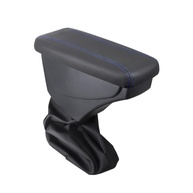Apoio de Braço Courvin Grafite c/ Costura Azul para Peugeot 208 (2021 em diante) - Conforto e Organização - imagem 1