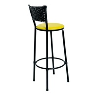 Banqueta Alta Encapada Amarela - Ideal para Cozinha, Bar e Área Gourmet - imagem 4