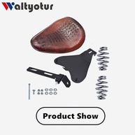 Assento Solo para Moto PU Marrom com Mola - Universal para Honda, Yamaha, Kawasaki, Suzuki, Harley-Davidson - imagem 5