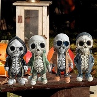 Esqueleto Pequeno de Halloween em Resina - Decoração Assustadora e Elegante para Casa e Escritório - imagem 4