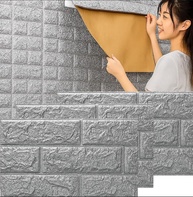Kit Placas Adesivas Tijolinho 3D - Revestimento Autocolante Impermeável para Decoração de Parede - imagem 5