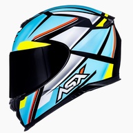 Capacete Feminino ASX Eagle Explorer Azul: Segurança e Estilo para sua Aventura na Moto! - imagem 1