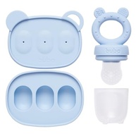 Kit Porta-Frutinhas e Forminha em Silicone Azul - Ideal para Introdução Alimentar - imagem 4