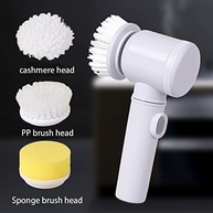 Escova de Limpeza Elétrica Portátil Recarregável com 3 Cabeças - Ideal para Banheiro e Azulejos - imagem 5