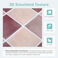 Azulejos Adesivos 3D Commomy - 10 Peças Matte 30x30cm | Reforma Fácil para Cozinha, Banheiro e Sala - imagem 5