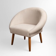 Kit 2 Poltronas Bege Modernas com Pés Palito - Conforto e Estilo para Salas e Recepções - imagem 4