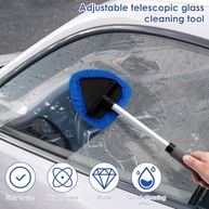Limpador de Para-brisa de Carro com Alça Telescópica 180° e 6 Panos de Microfibra Reutilizáveis - imagem 5