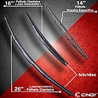 Palhetas Tucson: Kit 3x Limpador de Para-brisa - imagem 2