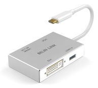 Adaptador USB-C 4 em 1: HDMI, DVI, VGA e USB 3.0 para Conexões Amplas e 4K - imagem 1