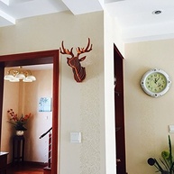 Cabeça de Veado 3D em Madeira Nogueira - Decoração Criativa para Parede - imagem 3