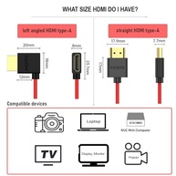 Cabo HDMI 8K 4K HangTon Espiral Azul para Atomos Ninja V, Sony A7RV FX3, Canon C70 R5 II, Fuji GFX100 II - Conexão Profissional - imagem 4