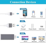 Cabo Adaptador HDMI para iPhone/iPad: Transforme Sua Tela em Full HD 1080p - imagem 3