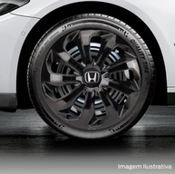 Jogo 4 Calotas Esportivas Velox Aro 14 para Honda Fit, City e Civic - Preto Brilhante - imagem 3