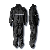 Capa de Chuva Para Motoqueiro Impermeável Preto Capa para Motoboy com Touca Faixa Refletiva e Proteção - imagem 1