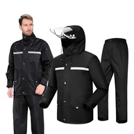 Capa de Chuva para Moto com Jaqueta + Calça Refletiva Impermeável – Motoqueiro, Ciclismo e Entregadores – Alta Visibilidade e Proteção Completa– Tamanho XXG 175-180cm 75-90kg - imagem 2
