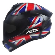Capacete ASX Moto Integral Draken UK União Jack: Estilo e Segurança para Você! - imagem 1